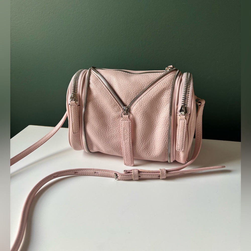Kara Two-way Baby Pink Leather Crossbody Bag